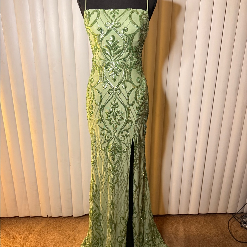Windsor Green Sequin Maxi Dress